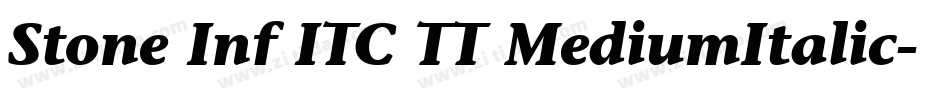 Stone Inf ITC TT MediumItalic字体转换